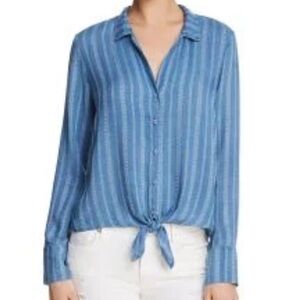 Striped Tie Front Shirt by Bella Dahl